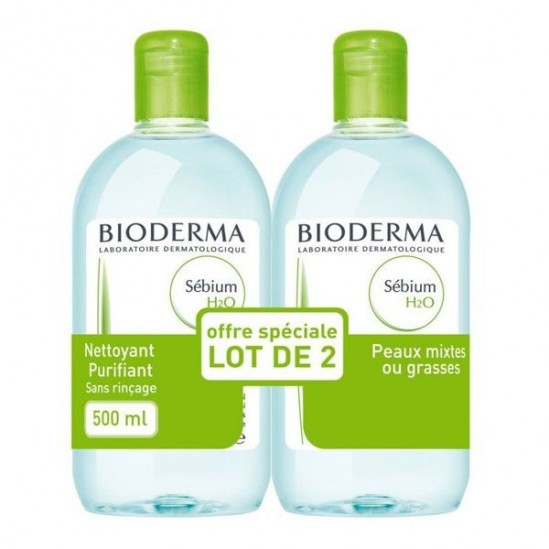 Bioderma sebium solution micellaire H2O 2 x 500ml