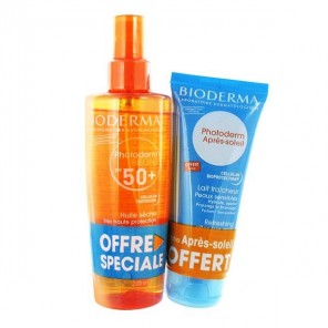 Bioderma Photoderm Bronz Huile Sèche SPF 50+ 200 ml + Lait Fraîcheur 100 ml Offert