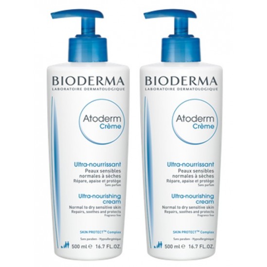 Bioderma Atoderm crème nourrissante peaux sèches duo 500ML