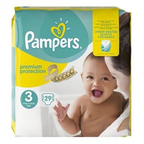  Pampers Couches Prenium Protection 3  5-9kg 29 unités