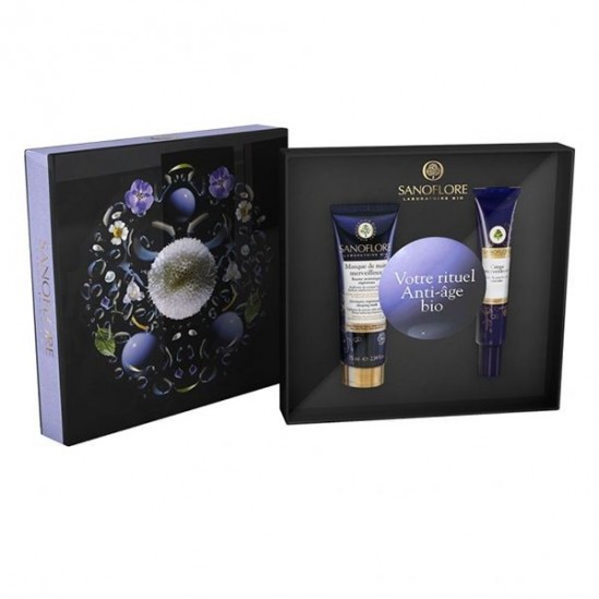 Sanoflore Coffret Noël Merveilleuse avec 1 crème merveilleuse légère 40ml + 1 masque de nuit merveilleux 75ml