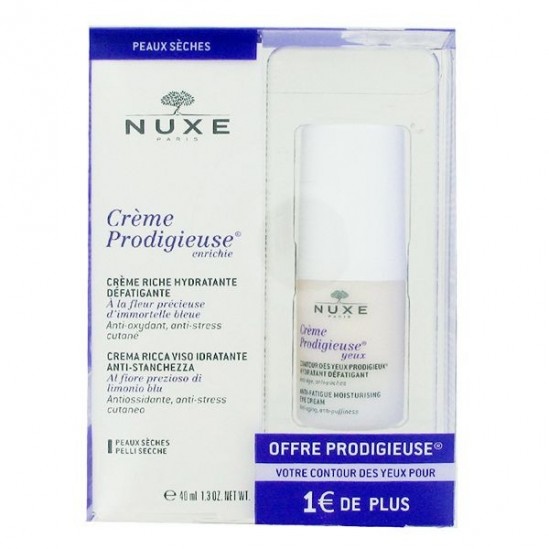 Nuxe Prodigieuse Crème Peaux sèches + Contour des Yeux pour 1€ de plus