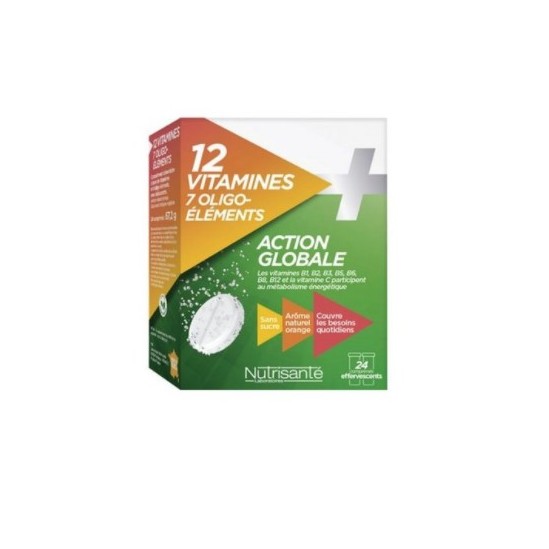 Nutrisanté 12 Vitamines + 7 Oligo-Éléments 24 Comprimés