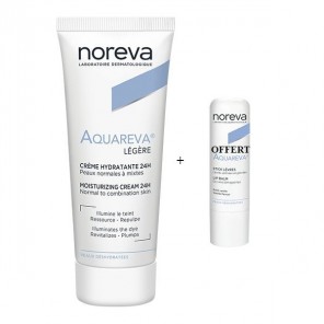 Noreva aquareva crème hydratante légère 40ml + stick lèvres 4g OFFERT