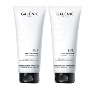 Galenic duo pur 2 en 1 démaquillant et lotion 2x200ml