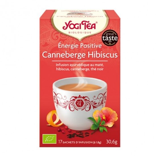 Yogi tea énergie positive canneberge hibiscus 17 sachets