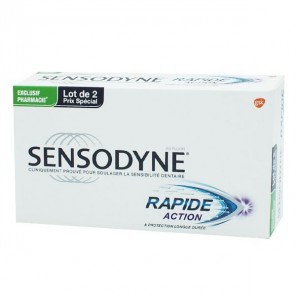 Sensodyne dentifrice rapide action 2x75ml