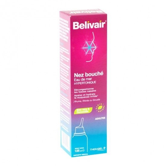 Belivaire spray nasal hygiène du nez hypertonique 125ml