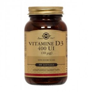 Solgar vitamine D3 400UI 250 capsules