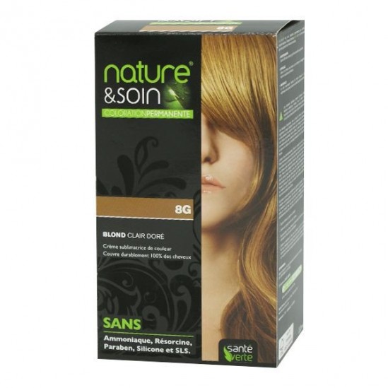 Santé Verte nature & soin coloration permanente blond clair doré 8G 129ml