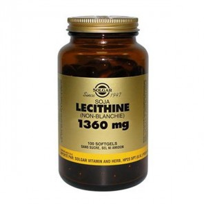 Solgar soja lecithine non blanchie 1360mg 100 softgels