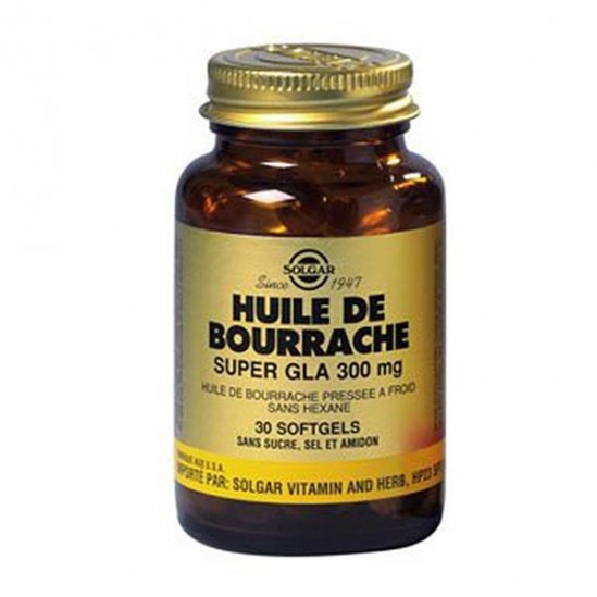 Solgar huile de bourrache super GLA 300mg 30 softgels 