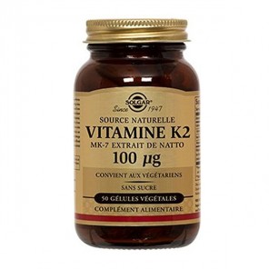 Solgar vitamine K2 100µg 50 gélules végétales 