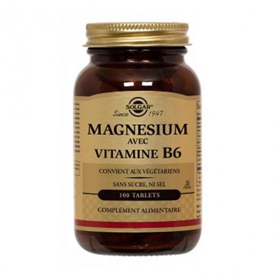 Solgar magnesium avec vitamine B6 250 tablets 