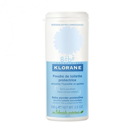 Klorane bébé poudre de toilette protectrice 100g