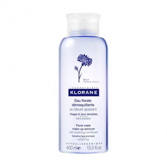 Klorane eau démaquillante apaisante au bleuet 400ml