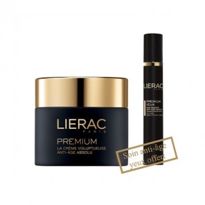 Lierac Premium Coffret Crème Voluptueuse + Soin anti âge yeux Offert 