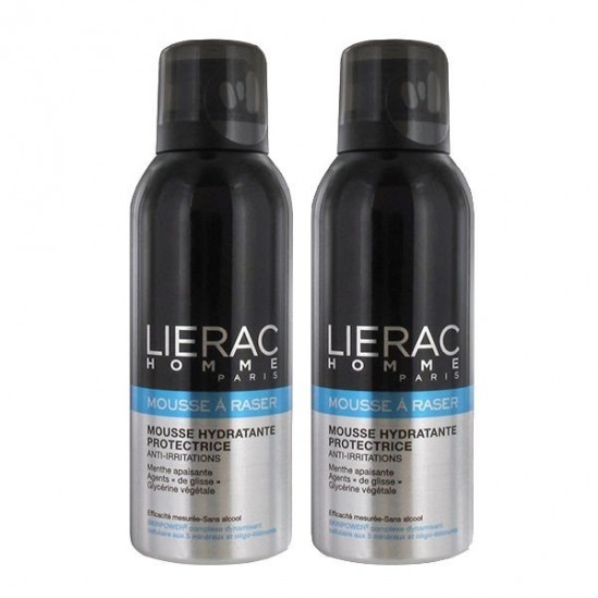 Lierac Homme Mousse à Raser Hydratante Protectrice Lot de 2 x 150 ml 