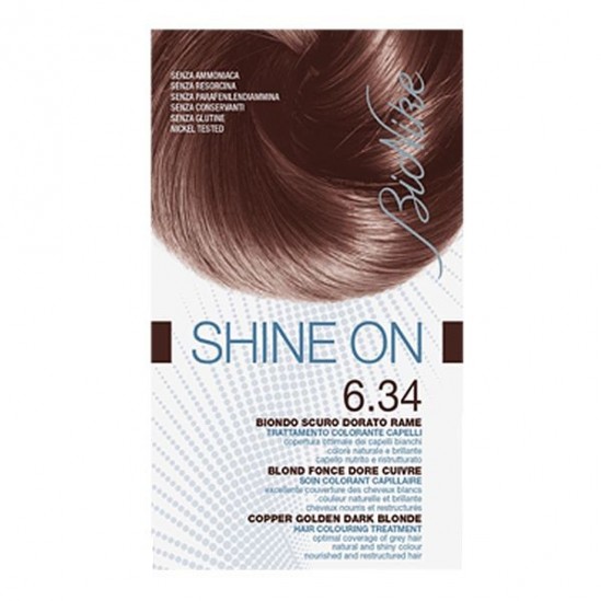 Bionike Shine on soin coloration 6.34 blond foncé doré cuivré