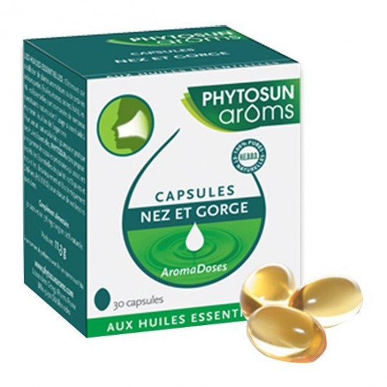 Phytosun Arôms Aromadoses Nez et Gorge 30 Capsules