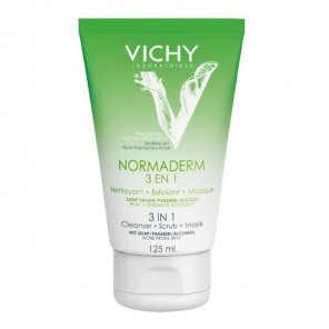 Vichy normaderm 3 en 1 nettoyant+exfoliant+masque 125ml