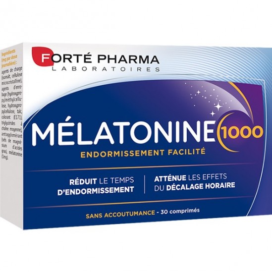 Forté Pharma melatonine 1000 endormissement facilité 30 comprimés