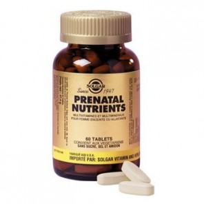 Solgar prenatal nutrients 120 comprimés