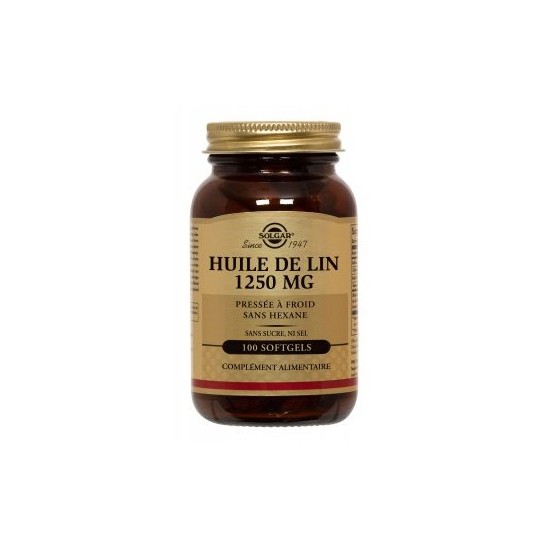 Solgar Huile de lin acide gras essentiels 1250mg 100 softgels