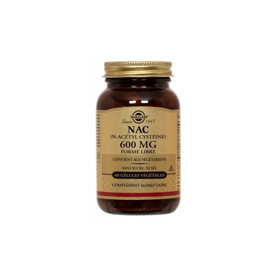 Solgar N-Acétyl-L-Cystéine nac acide aminés 600mg