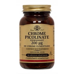 Solgar Chrome picolinate minéraux 200µg 90 gélules