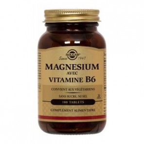 Solgar Magnésium avec vitamine B6 133mg/8mg 250 tablets