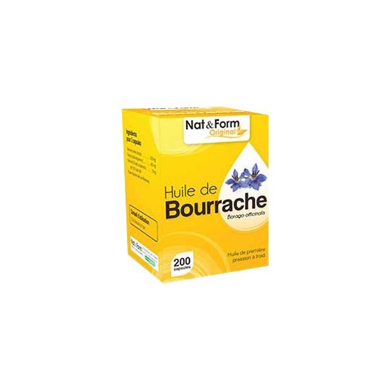 Nat&Form Bourrache onagre huile 100 capsules 500mg