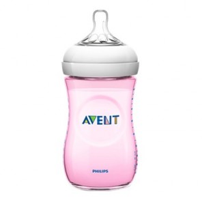 Avent Biberon naturel rose 260ml