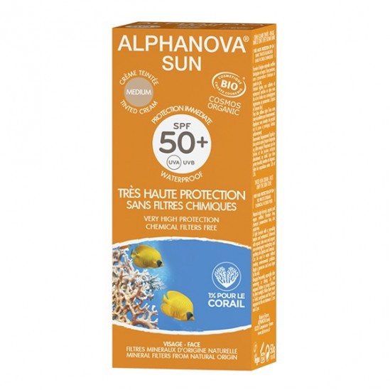 ALPHANOVA SUN SPF50+ TEINTEE TBE 50G