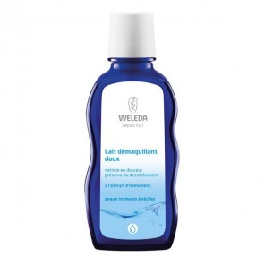 Weleda lait démaquillant doux flacon en verre 100 ml