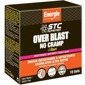 Stc nutrition over blast® no cramp gel énergétique fruits rouges 10x25g