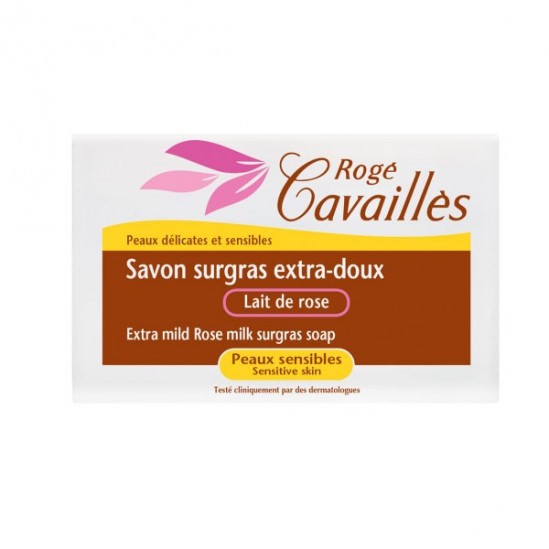 Rogé cavaillès savon surgras extra-doux lait de rose 150g