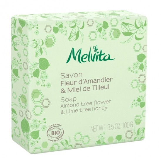 Melvita savon fleur d'amandier & miel de tilleul 100g