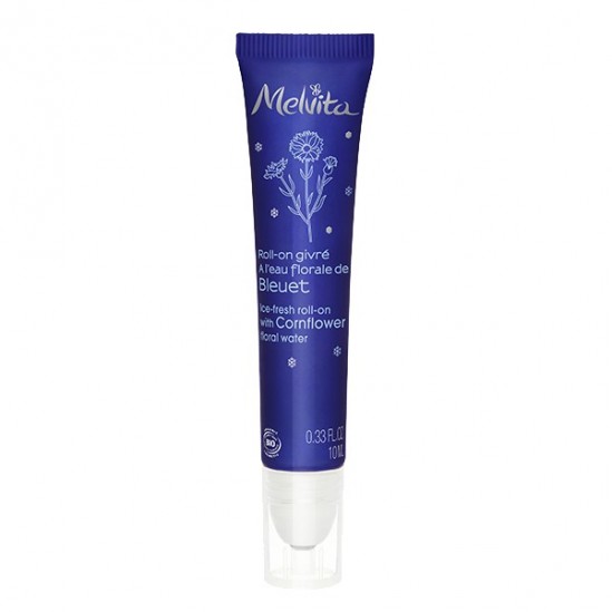 Melvita roll-on givré à l'eau florale de bleuet contour des yeux 10ml