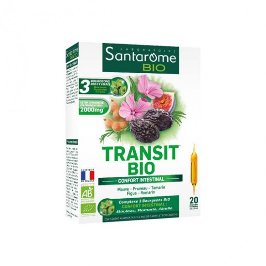 Santarome bio transit bio complément alimentaire 20 ampoules x 10ml