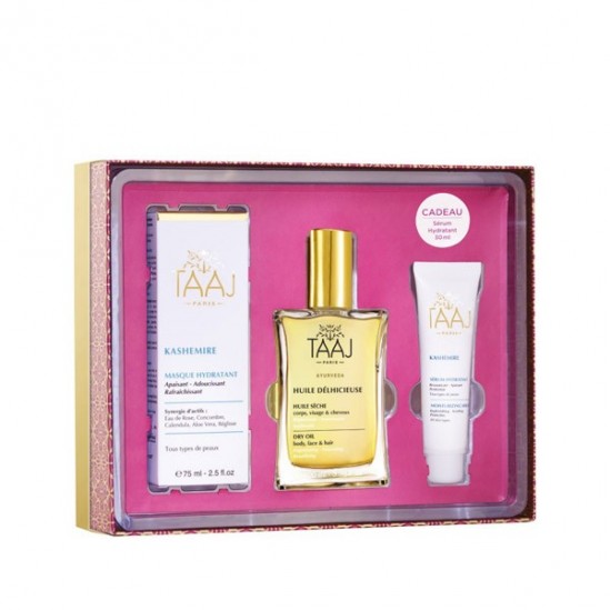 Taaj coffret masque hydratant 75ml + huile délhicieuse 100ml + sérum hydratant 30ml