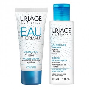 Uriage crème d'eau légère 40ml + eau micellaire thermale peaux normales à sèches 100ml