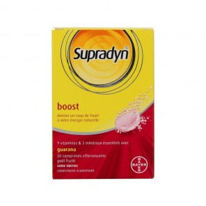 Supradyn boost vitamines et guarana 20 comprimés