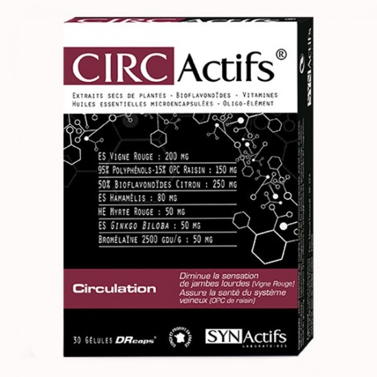 Aragan Synactifs Circactifs Circulation 30 gélules