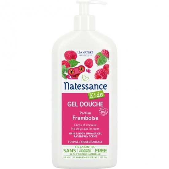 Natessance gel douche kids bio framboise 500ml