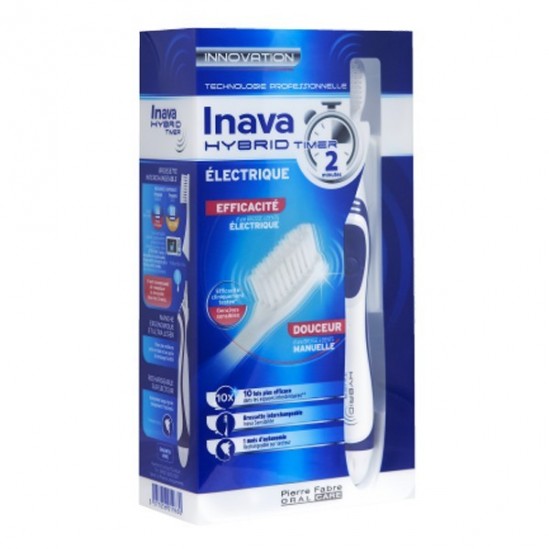 Pierre fabre inava hybrid timer brosse à dents électrique