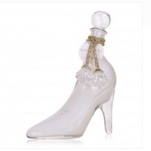 Tentation cadeau de Noël chaussure blanc nacré pailleté 350ml