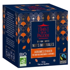 Thés de la Pagode coffret de Noël thé noir bio Agrumes d'hiver