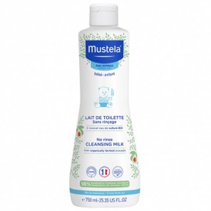 Mustela lait de toilette sans rinçage à l'avocat bio 750ml