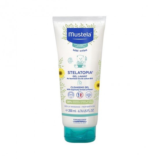 Mustela gel lavant stelatopia au tournesol bio 200ml